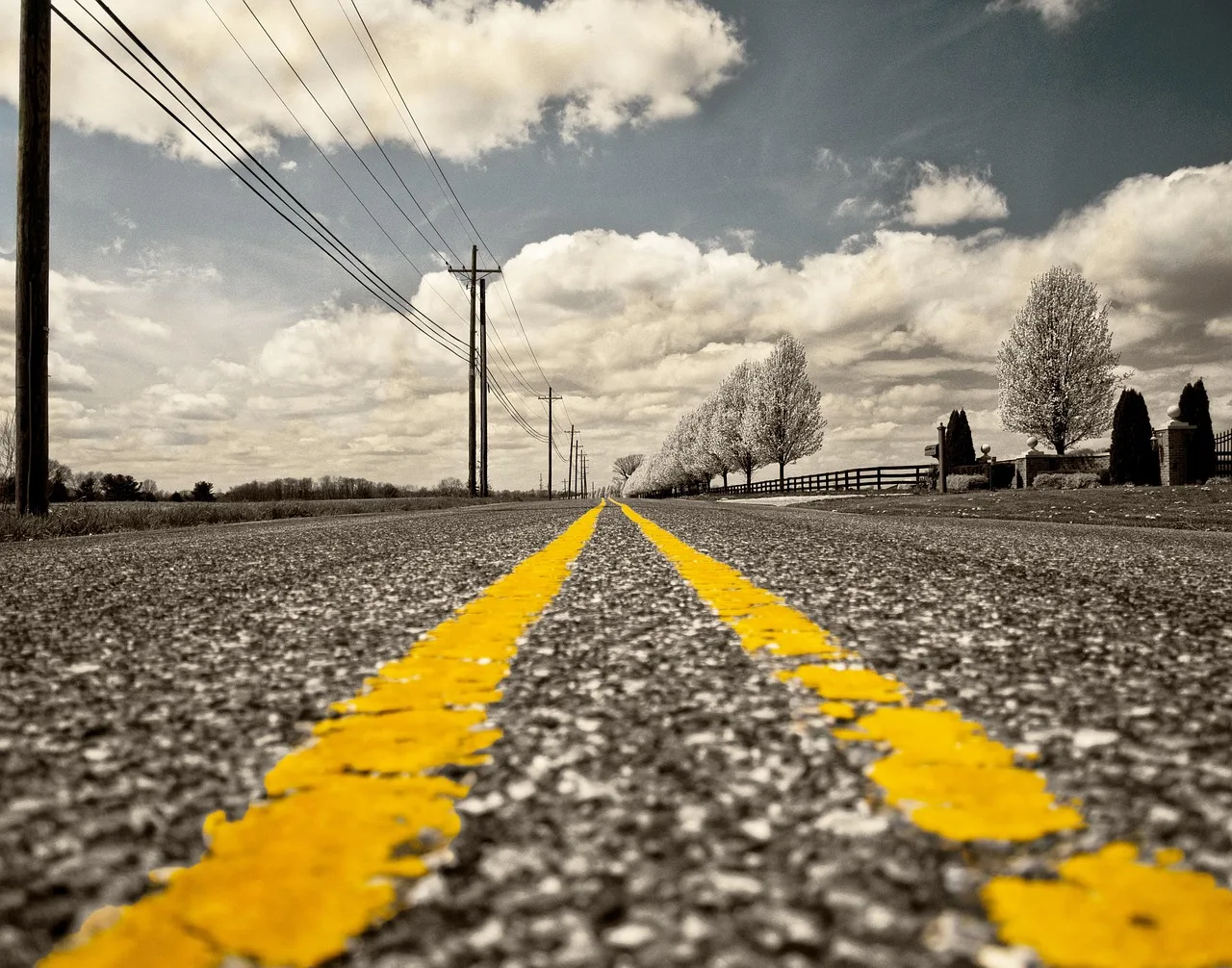 road, pavement, road marking, road surface marking, roadway, drive, route, way, street, road, road, road, road, road, street, street. Rural vs urban ATM routes in the US, cash logistics and downtime