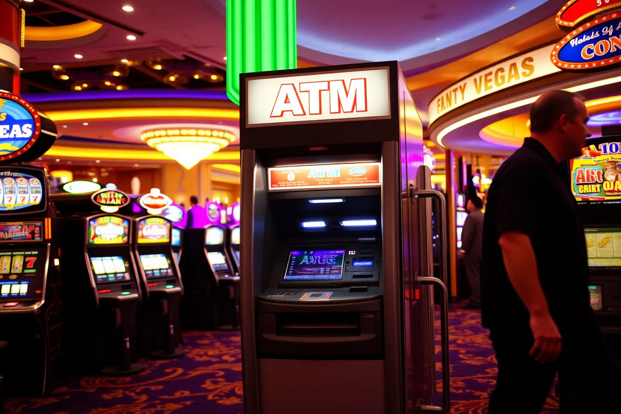 ATM on a Las Vegas casino floor near slot machines (What does Nevada gaming compliance mean for Las Vegas ATM routes?)